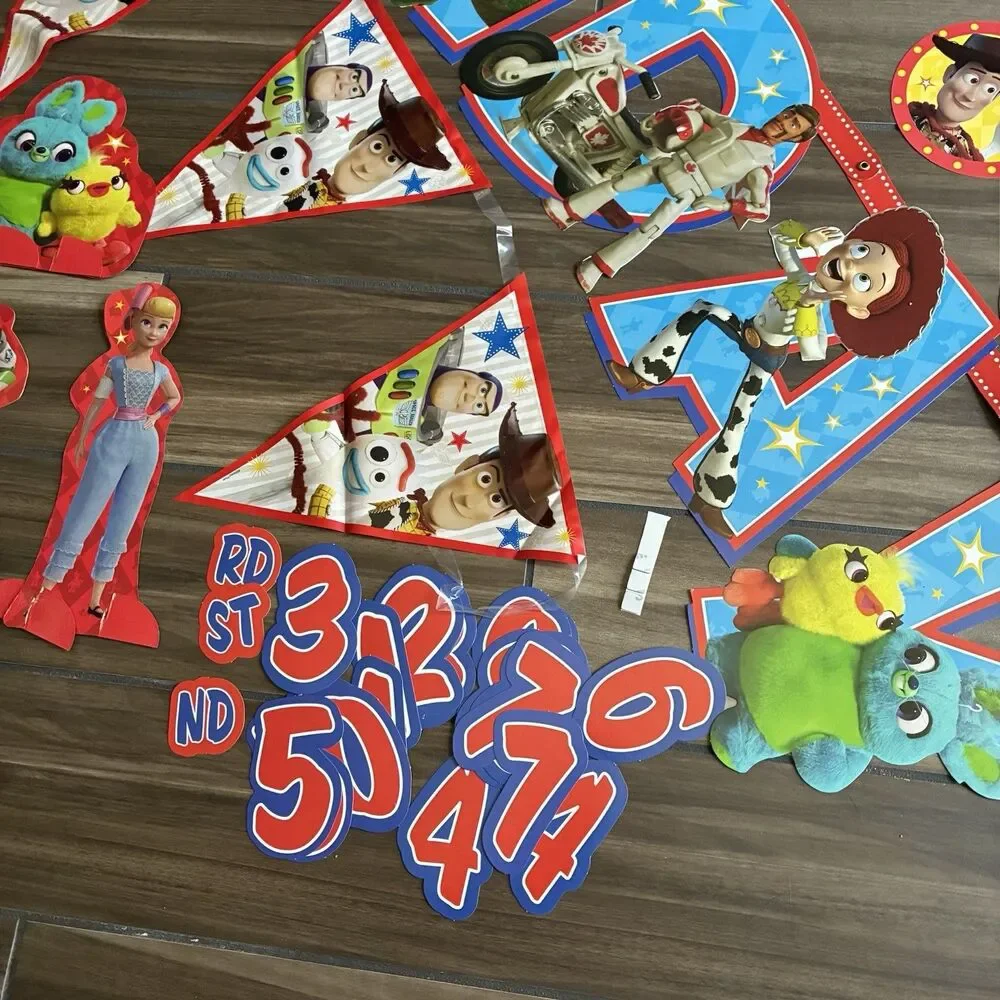 Toy Story 4 Birthday Party Decorations Lot of 60+ Disney Pixar Woody Buz Forky